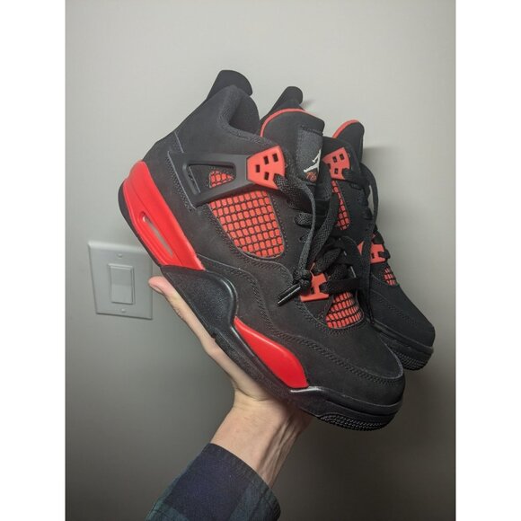 Air Jordan 4 Retro GS Red Thunder 408452 016 Size 7 US Youth New No Box - Picture 1 of 12